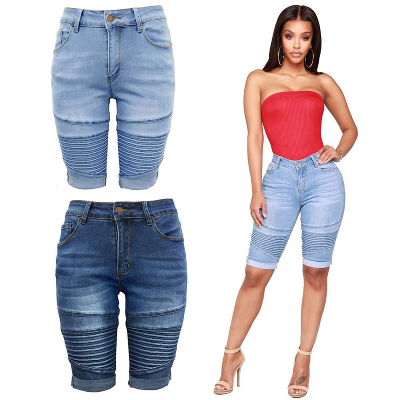 2020 Women Skinny Jeans Biker Short Jeans Cuffs Knee Length Middle Waist Casual Slim Fit Female Trousers Free Shipping, Y-6022 light blue
2020 Women Skinny Jeans Biker Short Jeans Cuffs Knee Length Middle Waist Casual Slim Fit Female Trousers Free Shipping, Y-6022 light blue