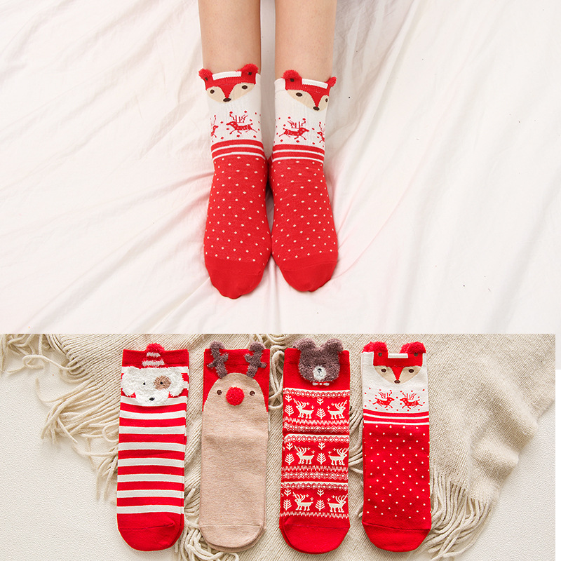 Winter Women Sock Casual Girl Sock Red Christmas Sock Cute Cartoon Fox Bear Deer Socks Cotton Keep Warm Lady Socks Christmas Gift DBC VT1054, As picture
Winter Women Sock Casual Girl Sock Red Christmas Sock Cute Cartoon Fox Bear Deer Socks Cotton Keep Warm Lady Socks Christmas Gift DBC VT1054, As picture
