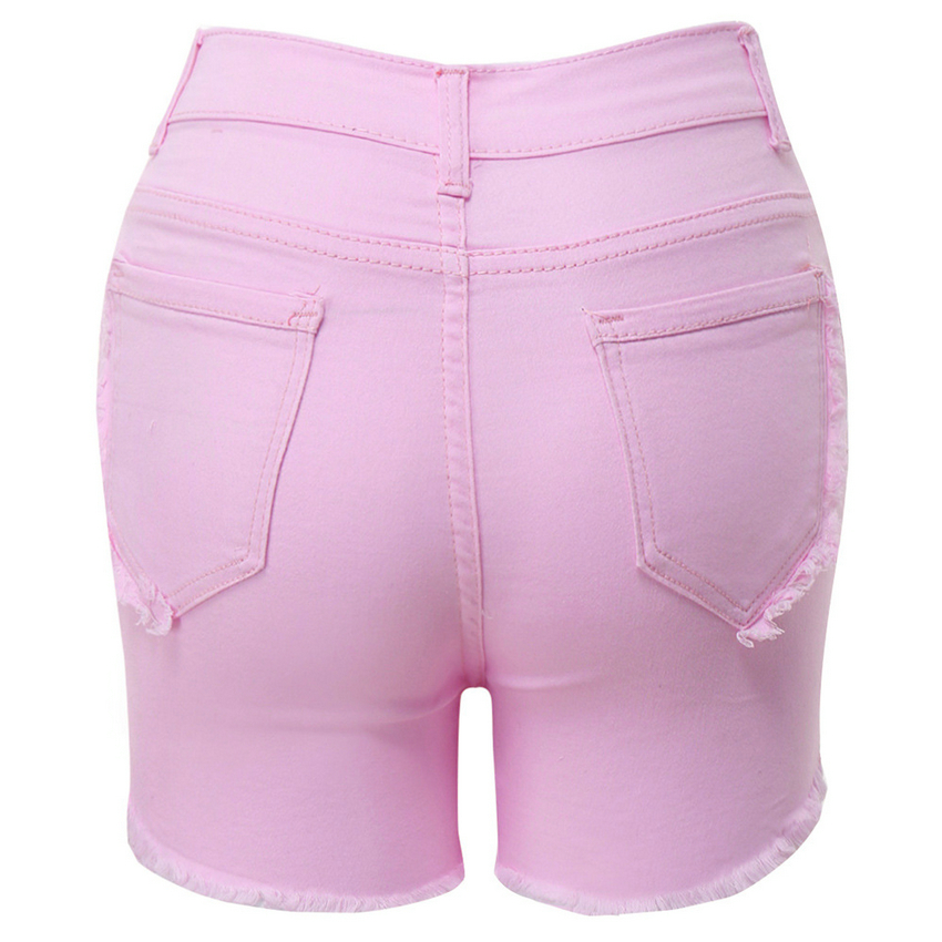 Spot European spring and summer fashion solid color casual pocket button trend street shorts support mixed batch