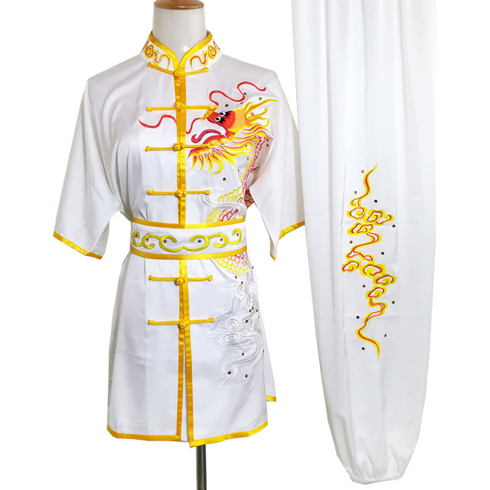 Chinese wushu uniform Kungfu clothes Martial arts suit taolu outfit Routine garment changquan kimono for men women boy girl kids a