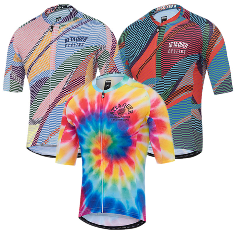 new Attaquer All Day Kaleidoscope cycling Jersey TEAM racing clothing Female bicycle riding shirt Colorful short sleeve wear
new Attaquer All Day Kaleidoscope cycling Jersey TEAM racing clothing Female bicycle riding shirt Colorful short sleeve wear