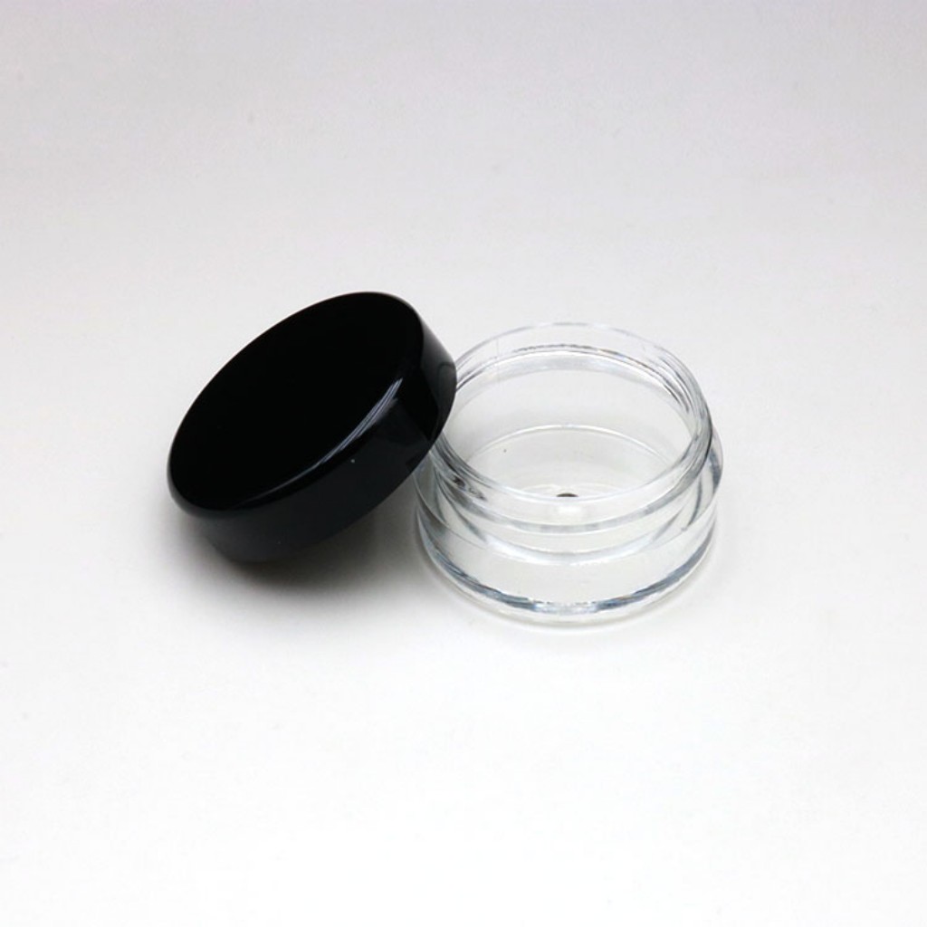 5G/5ML High Quality Clear Plastic Cosmetic Container Jars With Black Lids Cosmetic Cream Pot Makeup Eye Shadow Nails Powder Jewelry Bottle