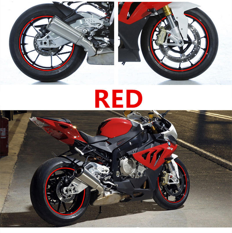 Strips Motorcycle Wheel Sticker Reflective Decals Rim Tape Bike Car Styling For YAMAHA HONDA SUZUKI Harley BMW
