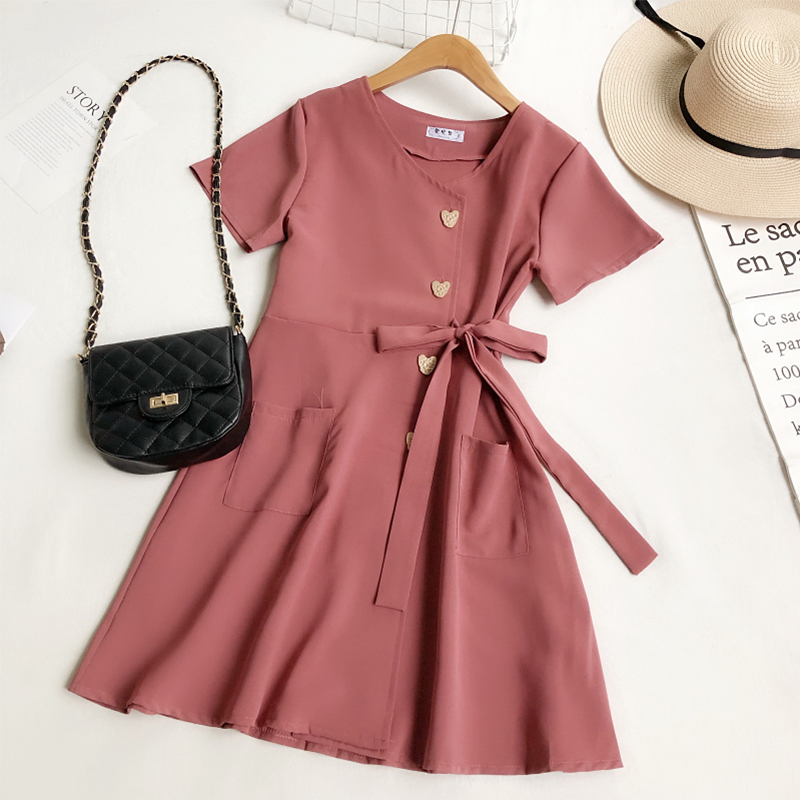 FMFSSOM Summer Spring Lace-Up Heart Shap Butons Single Breasted Pockets Women Female A-line High Waist Midi Dress, Yellow
FMFSSOM Summer Spring Lace-Up Heart Shap Butons Single Breasted Pockets Women Female A-line High Waist Midi Dress, Yellow