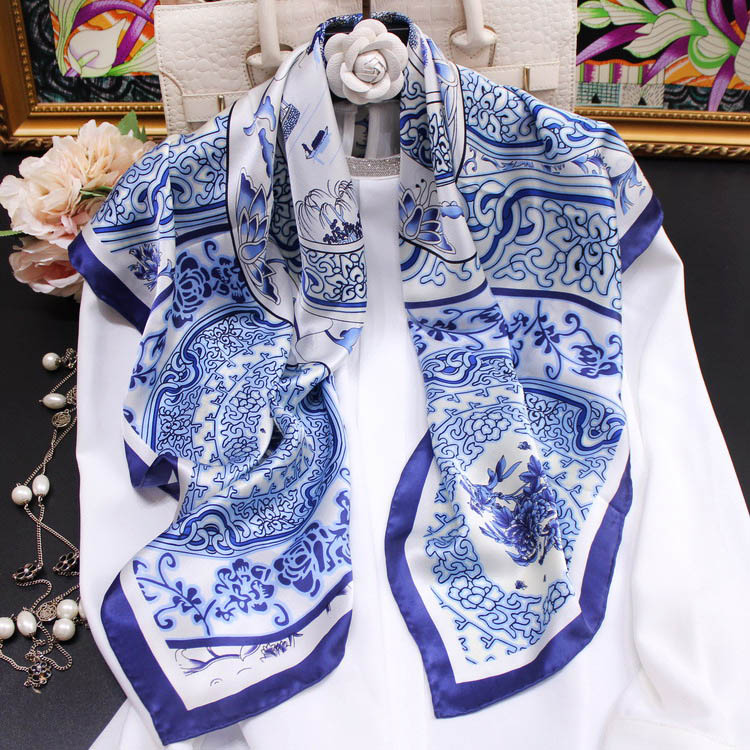 Chinese Stylish Designer Scarves 100% Real Silk Scarf 90*90cm Square Scarfs and Shawls Wraps Hijab Neckerchief Neck Warmer Crop Top Neck War
Chinese Stylish Designer Scarves 100% Real Silk Scarf 90*90cm Square Scarfs and Shawls Wraps Hijab Neckerchief Neck Warmer Crop Top Neck War