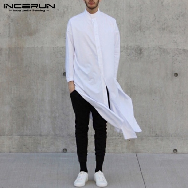 Men Long Sleeve Casual Shirt Stand Collar Solid Button Loose Suit Men Tops Vintage Pakistani Shirts 2020 INCERUN, White shirt
Men Long Sleeve Casual Shirt Stand Collar Solid Button Loose Suit Men Tops Vintage Pakistani Shirts 2020 INCERUN, White shirt