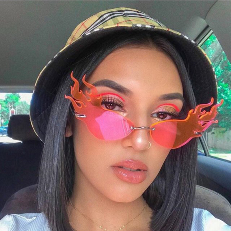 Flame Sunglasses Women Rimless Cat Eye Sunglass Wide Side Vintage Woman Sunglasses 2020 Red Sun Glasses Men
Flame Sunglasses Women Rimless Cat Eye Sunglass Wide Side Vintage Woman Sunglasses 2020 Red Sun Glasses Men
