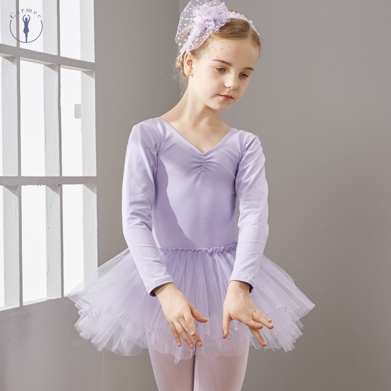 Combed Cotton Ballet Dress Tutu Ballet Dance Dress for Girls Kids Children High Quality Long Sleeves Tulle Dance, Lavender purple
Combed Cotton Ballet Dress Tutu Ballet Dance Dress for Girls Kids Children High Quality Long Sleeves Tulle Dance, Lavender purple