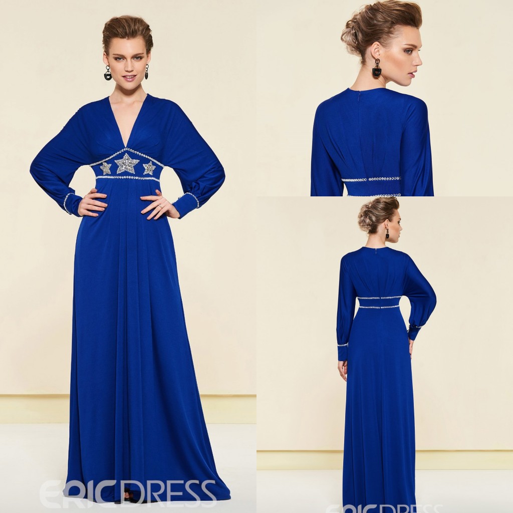Elegant Plus Size A Line Mother of The Bride Dresses V Neck Long Sleeve Wedding Guest Dress Crystal Sweep Train Evening Gown 
Elegant Plus Size A Line Mother of The Bride Dresses V Neck Long Sleeve Wedding Guest Dress Crystal Sweep Train Evening Gown