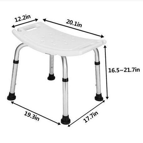 2021Wholesales Hot sales Aluminum Alloy Adjustable Height Medical Transfer Bench Bathtub Chair Shower Seat 797