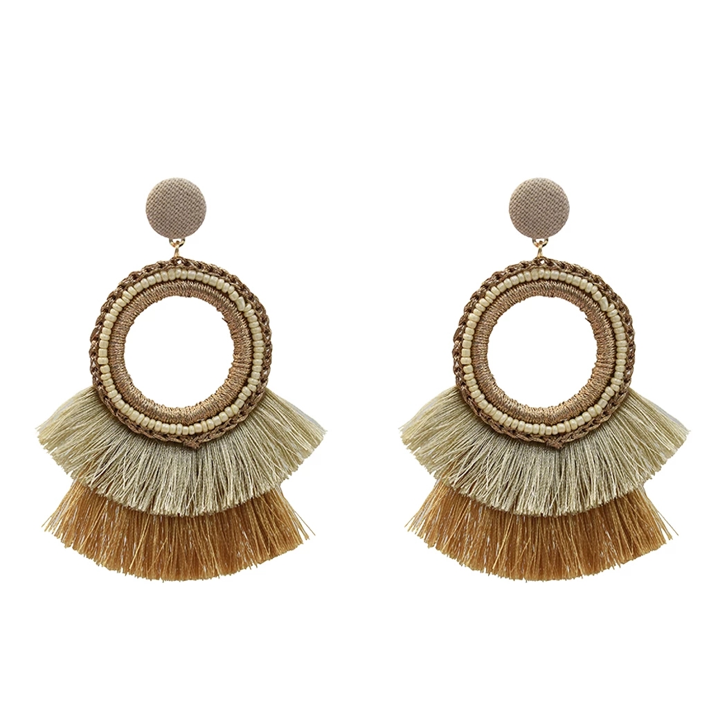 5 Colors Ethnic Cotton Fringe Tassel Drop Earrings for Women Boho Wedding Party Jewelry Gift
5 Colors Ethnic Cotton Fringe Tassel Drop Earrings for Women Boho Wedding Party Jewelry Gift