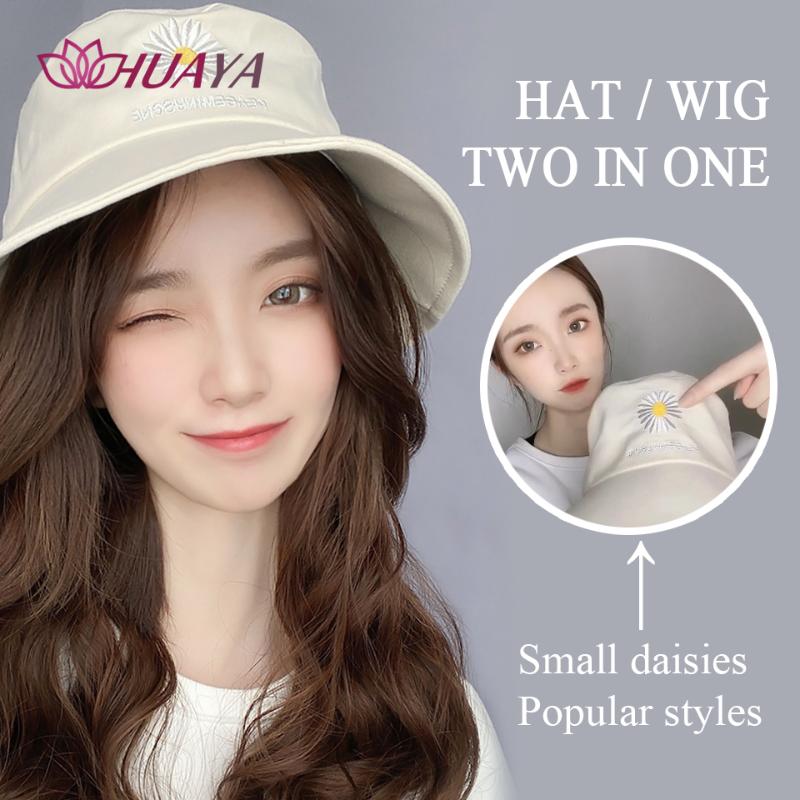 HUAYA Women's Hat Wig High Temperature Fiber Synthetic Long Wavy Curly Hair Natural Connection Hat Wigs Black Brown, Natural color
HUAYA Women's Hat Wig High Temperature Fiber Synthetic Long Wavy Curly Hair Natural Connection Hat Wigs Black Brown, Natural color