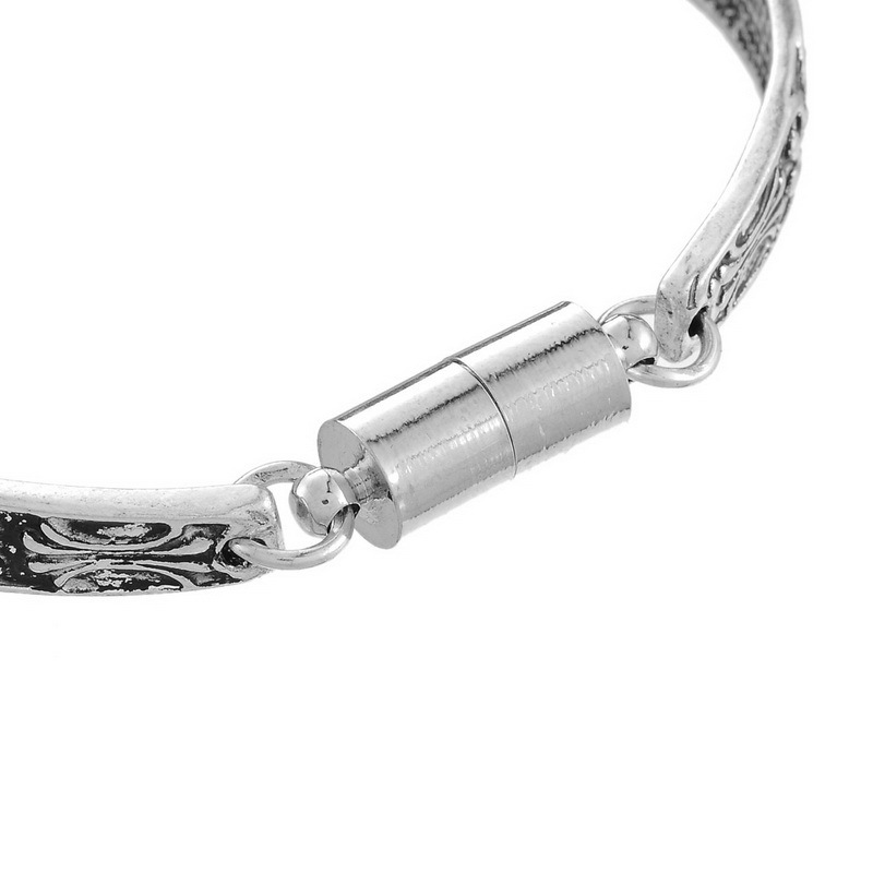 Interchangeable Charm Bracelet 18MM Noosa Ginger Snap Buttons Bracelet Vintage Silver Bracelets Women Fashion Girl DIY Flower Bangle Jewelry