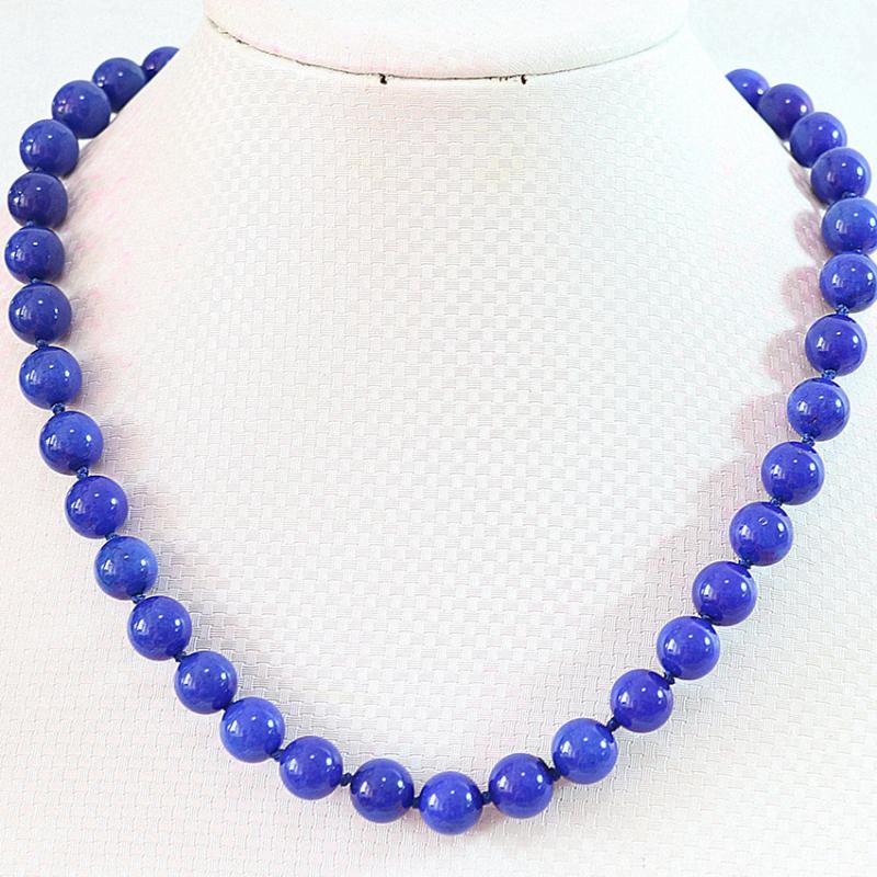 Chains Fashion Blue Lapis Lazuli Stone Jasoer 6 8 10 12 14mm Round Beads Chain Chokers Necklace For Women Elegant Jewelry 18inch B667
Chains Fashion Blue Lapis Lazuli Stone Jasoer 6 8 10 12 14mm Round Beads Chain Chokers Necklace For Women Elegant Jewelry 18inch B667