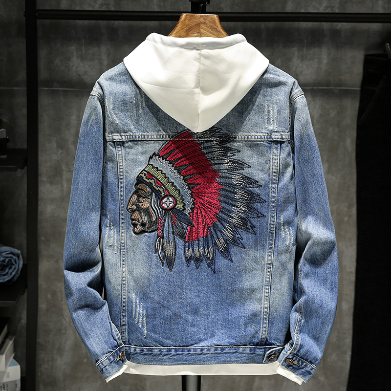 Men's Denim Jacket Hip Hop Retro Jeans Coat Street Vintage Embroidered Indian Denim Jacket Fashion Slim Long Sleeve Size M-XXXL, Black;brown
Men's Denim Jacket Hip Hop Retro Jeans Coat Street Vintage Embroidered Indian Denim Jacket Fashion Slim Long Sleeve Size M-XXXL, Black;brown