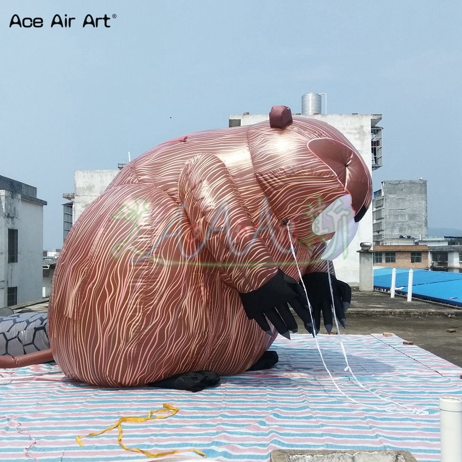 4 Metters Tall Giant Inflatable Beaver/Inflatable Caster Fiber/Inflatable American Beaver For Sale And Advertising Made in China