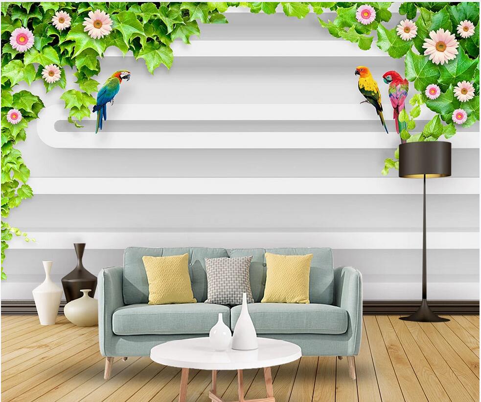 3D wall covering custom mural wallpaper Modern minimalist flower vine parrot art background wall painting art home decor wall papers, Black
3D wall covering custom mural wallpaper Modern minimalist flower vine parrot art background wall painting art home decor wall papers, Black