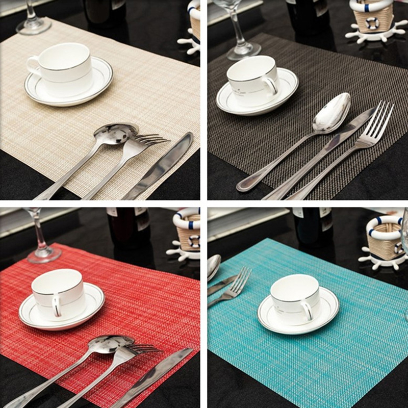4Pcs/set PVC Solid Color Placemat Dining Table Mats Set De Table Bowl Pad Napkin Dining Table Tray Mat Coasters
4Pcs/set PVC Solid Color Placemat Dining Table Mats Set De Table Bowl Pad Napkin Dining Table Tray Mat Coasters