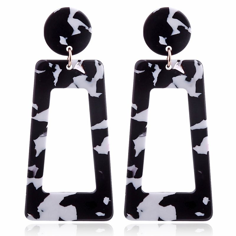 Statement hanging earrings large acrylic geometric pendant ladies Valentine's Day ball dress wild gift earrings