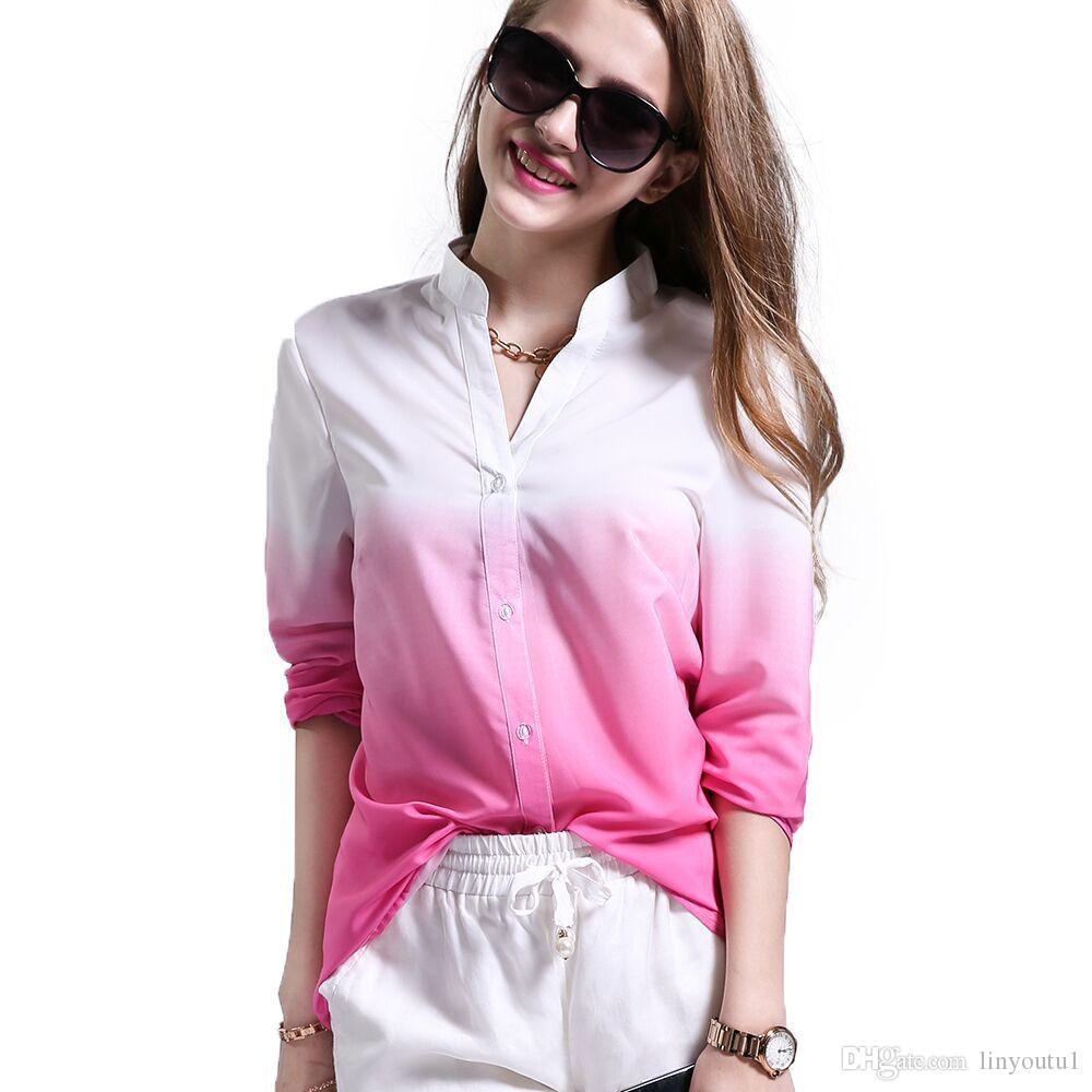 hot sale Fashion Summer Women Soft Women's Long Sleeve shirt Casual Loose Tops Blouse Shirt Ladies Gradient color Blouse, 1#
hot sale Fashion Summer Women Soft Women's Long Sleeve shirt Casual Loose Tops Blouse Shirt Ladies Gradient color Blouse, 1#