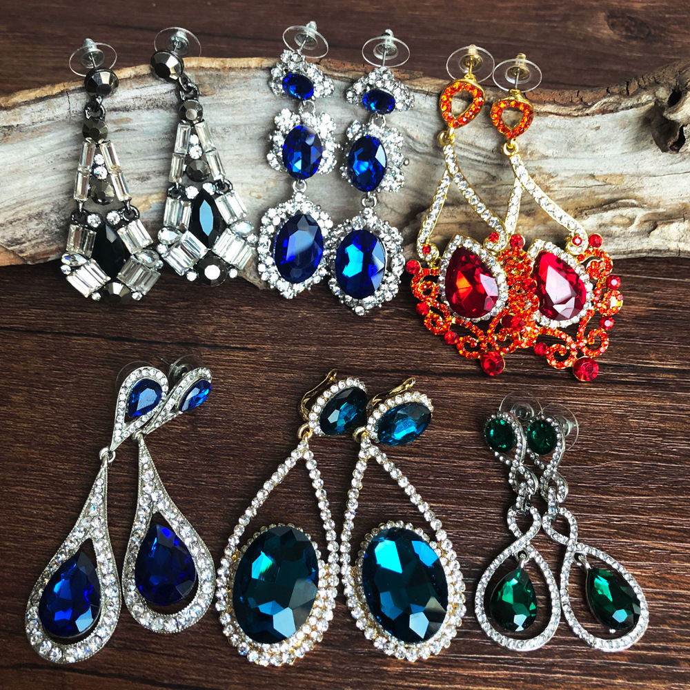 Colorful crystal stone big drop eardrop luxury dress accessories party earring accessories light luxury court earring
Colorful crystal stone big drop eardrop luxury dress accessories party earring accessories light luxury court earring