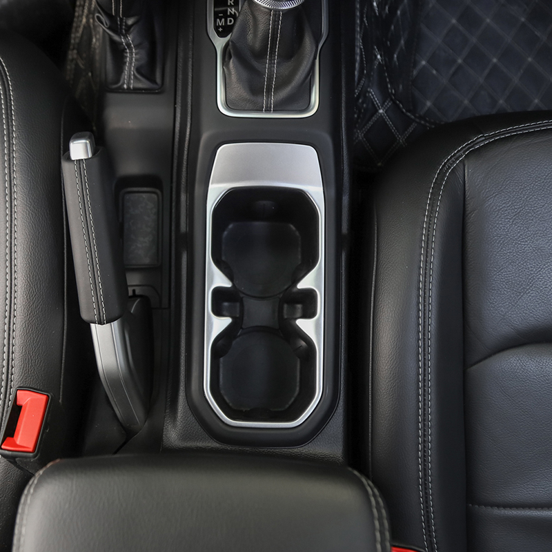 Front Water Cup Holder Decorative Cover Silver For Jeep Wrangler JL 2018 Factory Outlet High Quatlity Auto Internal Accessories