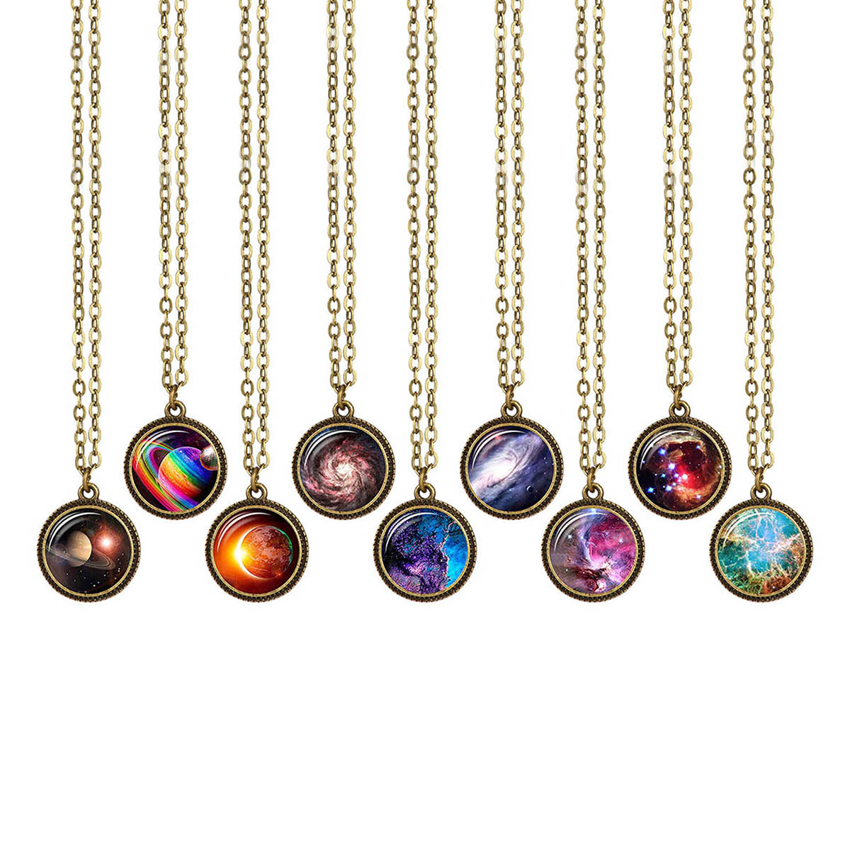 New Trendy Nebula Galaxy Universe Necklace Glass Cabochon Planet Outer Space Pendant Necklace Women Fashion Jewelry Gift
New Trendy Nebula Galaxy Universe Necklace Glass Cabochon Planet Outer Space Pendant Necklace Women Fashion Jewelry Gift