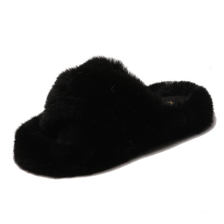 Maggie s Walker 2020 Spring New Fuzzy Slippers Sliders Shoes Soft Comfort Footwear Shoe Cute Winter Fur Home Shoe Casual Shoes Y200706