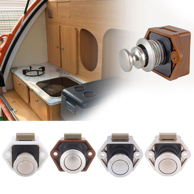 Diameter 20mm Camper Car Push Lock RV Caravan Boat Drawer Latch Button Locks For Furniture Hardware