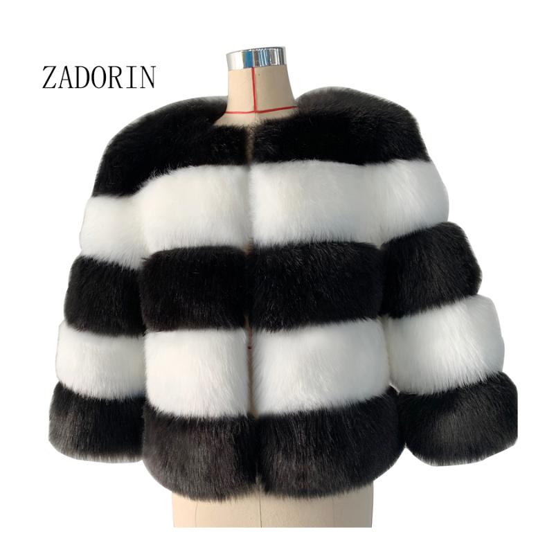 ZADORIN 2019 Furry Soft Long Sleeve Striped Parka Winter Warm Women Fluffy Faux Fur Coat Vintage Fake Fur Jacket Lady Outerwear, Blue and white
ZADORIN 2019 Furry Soft Long Sleeve Striped Parka Winter Warm Women Fluffy Faux Fur Coat Vintage Fake Fur Jacket Lady Outerwear, Blue and white