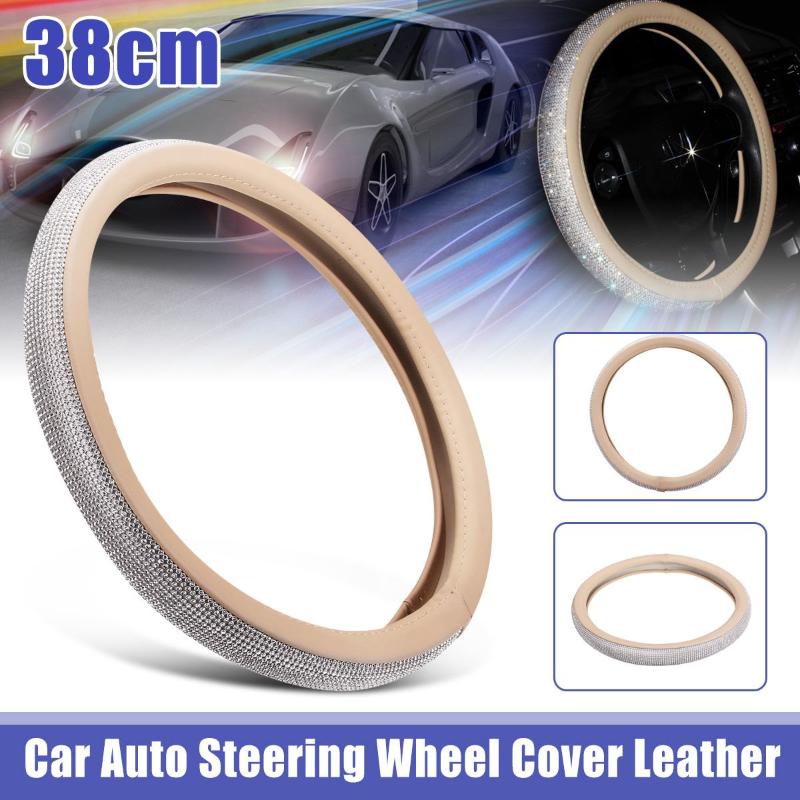 37-38cm PU Leather Car Steering Wheel Covers Cap Steering Wheel Crystal Cover Car Accessories Rhinestone For Women Girls
37-38cm PU Leather Car Steering Wheel Covers Cap Steering Wheel Crystal Cover Car Accessories Rhinestone For Women Girls
