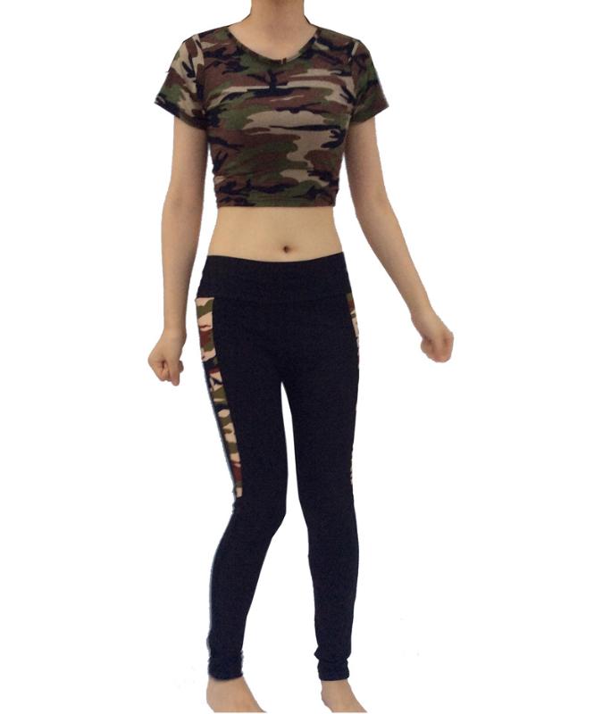 Fashion camouflage stretch stitching yoga pants exercise pants fitness, Black
Fashion camouflage stretch stitching yoga pants exercise pants fitness, Black