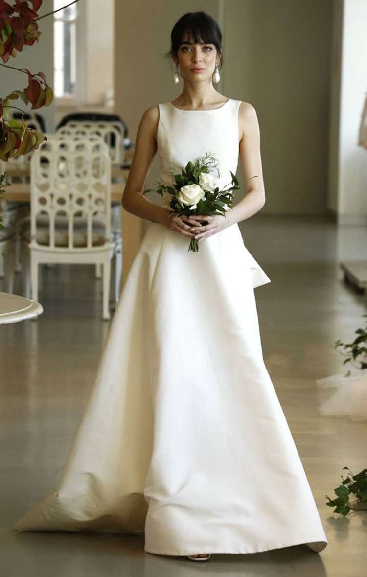 2025 Simple Silk Satin Wedding Dress Ruched Backless A-e Princess Plus Size White Ivory Bridal Gowns Vestidos De Novia Custom Made