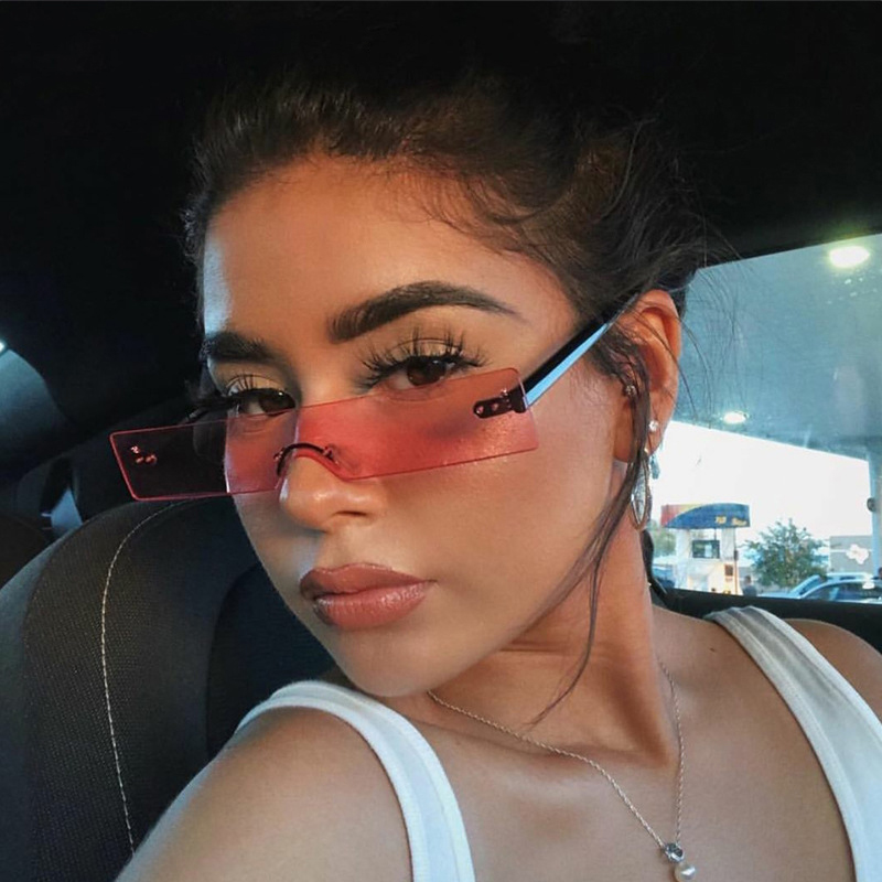 Trending rectangle sunglasses women rimless shades brand designer fashion one piece sun glasses for female male retro oculos 
Trending rectangle sunglasses women rimless shades brand designer fashion one piece sun glasses for female male retro oculos