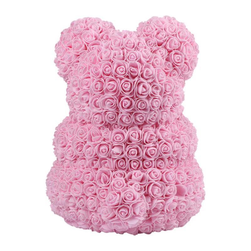 25cm Artificial Flowers Rose Bear Gift Dropship Birthday Day Present Room Wedding Valentine's Girlfriend Decoration Christmas