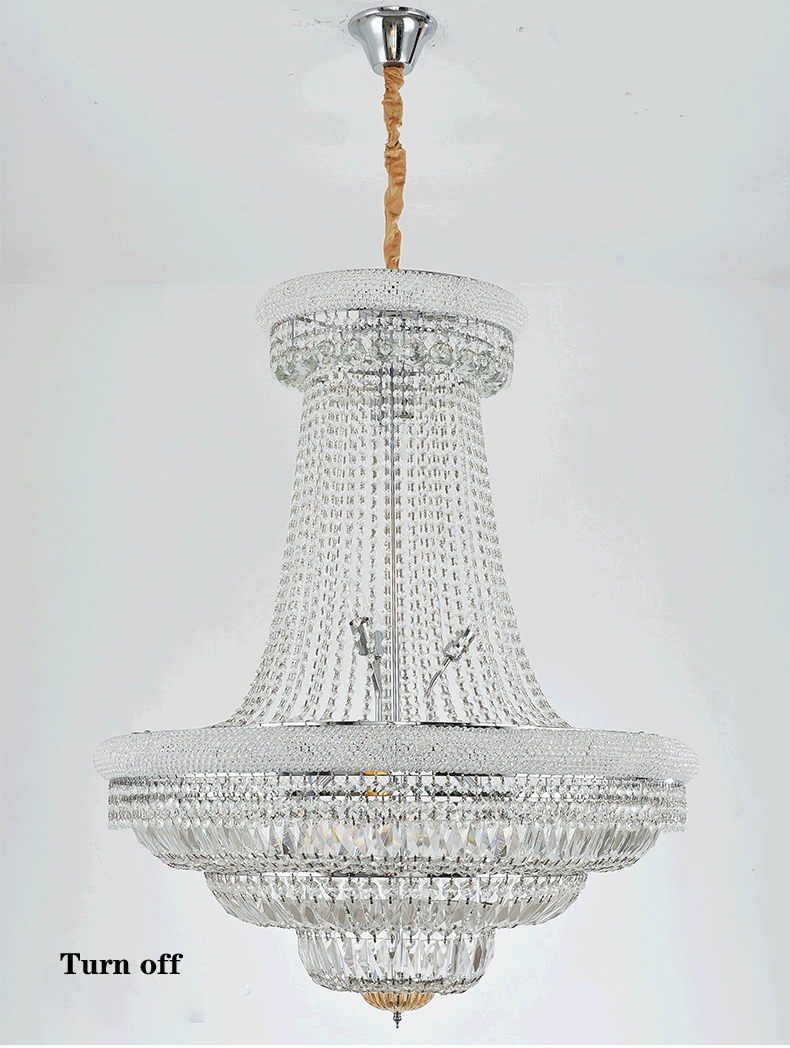 American Crystal Chandelier LED Light Modern Crystal Chandeliers Lights Fixture Hotel Hall Parlor Lobby Villa Lamp Big Project Home Indoor Lighting