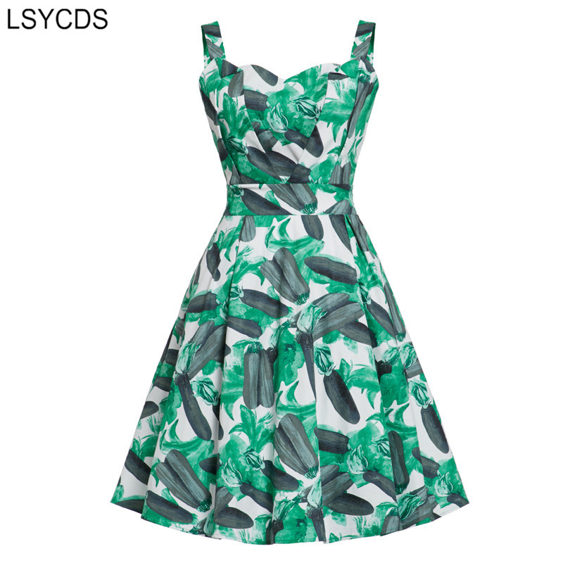 LSYCDS Rockabilly Summer Green Luffa Print Women Sweetheart Neck 50s 60s Spaghetti Strap Unique Retro Dresses
LSYCDS Rockabilly Summer Green Luffa Print Women Sweetheart Neck 50s 60s Spaghetti Strap Unique Retro Dresses