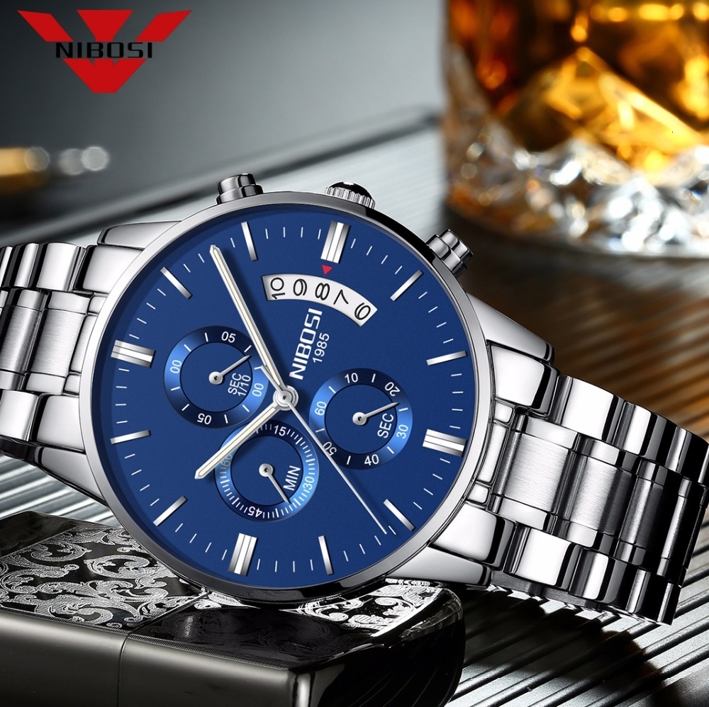NIBOSI Blue Watch Men Watches Luxury Top Brand Mens Watch Relogio Masculino Navy Blue Military Army Analog Quartz Wrist Watches LY191213, Blue rose leather
NIBOSI Blue Watch Men Watches Luxury Top Brand Mens Watch Relogio Masculino Navy Blue Military Army Analog Quartz Wrist Watches LY191213, Blue rose leather