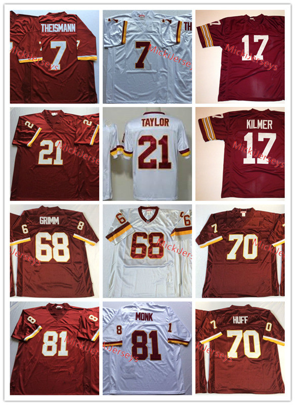 NCAA Vintage #7 Joe Theismann Football Jersey Stitched #21 Sean Taylor #81 Art Monk #68 Russ Grimm 17 Billy Kilmer #70 Sam Huff Jersey S-3XL, Black;red
NCAA Vintage #7 Joe Theismann Football Jersey Stitched #21 Sean Taylor #81 Art Monk #68 Russ Grimm 17 Billy Kilmer #70 Sam Huff Jersey S-3XL, Black;red