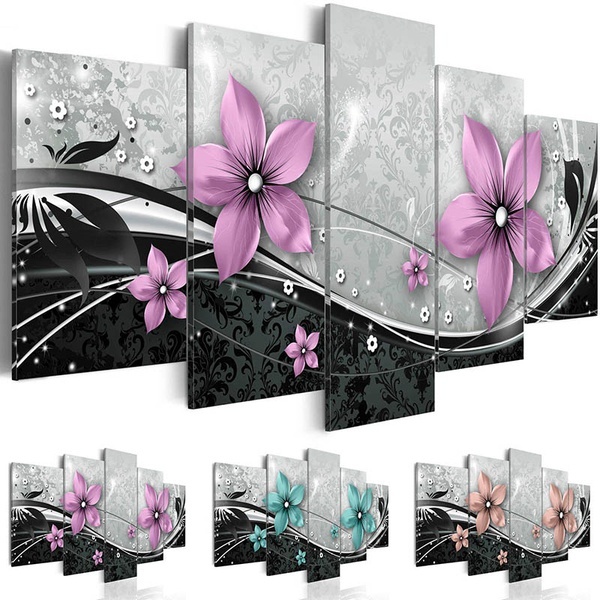 5 PCS/set Modern Prints Flowers Oil Painting on Canvas Wall Art Pictures for Home Living Room Decor (No Frame)
5 PCS/set Modern Prints Flowers Oil Painting on Canvas Wall Art Pictures for Home Living Room Decor (No Frame)