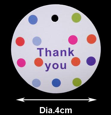 Dots Paper Gift Tags Thank you Merci Just for You Hand Made Party Favor Wedding Gift Wrap Paper Cards Hang Tags 1000 pcs
