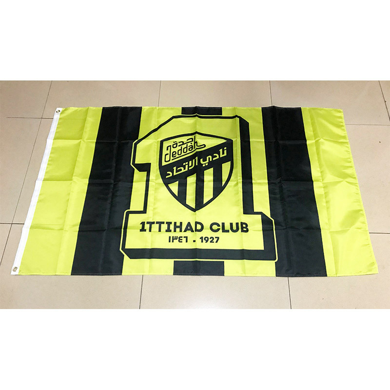 Saudi Arabia-SPL-Al-Ittihad-FC-Flag 3x5FT 150x90cm DPrinting 100D polyester Indoor Outdoor Decoration Flag With Brass Grommets Free Shipping
Saudi Arabia-SPL-Al-Ittihad-FC-Flag 3x5FT 150x90cm DPrinting 100D polyester Indoor Outdoor Decoration Flag With Brass Grommets Free Shipping