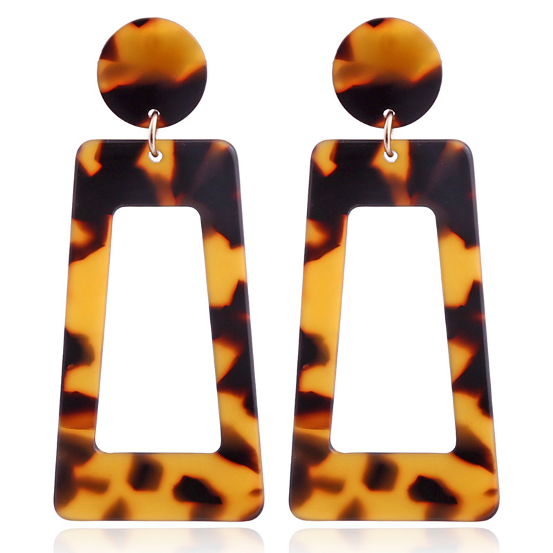 Statement hanging earrings large acrylic geometric pendant ladies Valentine's Day ball dress wild gift earrings