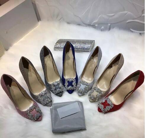 Stylish new elegant women's diamond heels, classic design style shallow mouthed pointy diamond sexy women's party wedding heels+box
Stylish new elegant women's diamond heels, classic design style shallow mouthed pointy diamond sexy women's party wedding heels+box