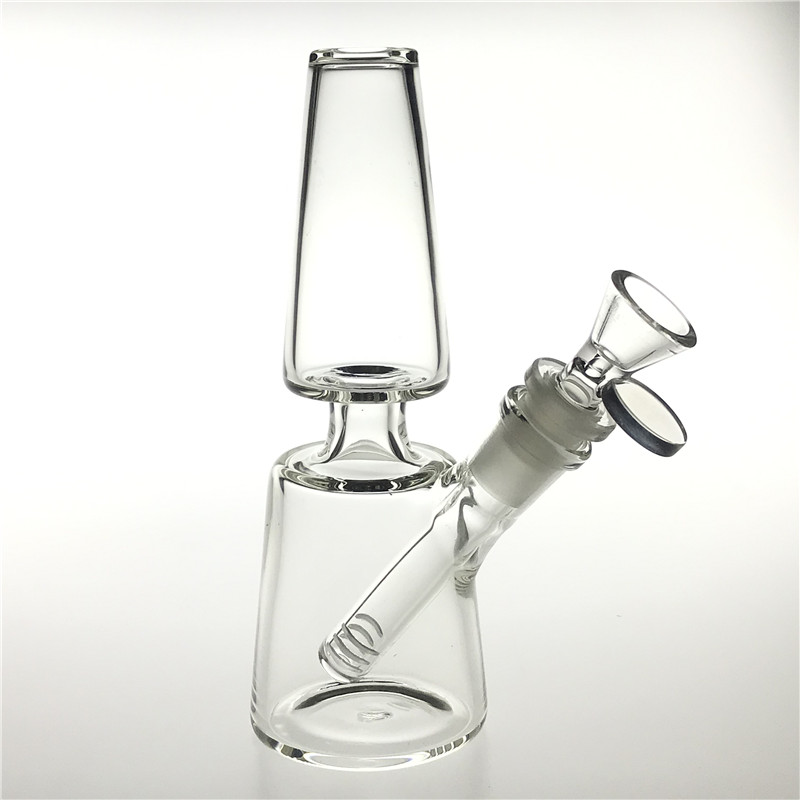 Goodsstore 7 Inch Glass Water Bongs Smoking Pipes with 14mm Female Downstem Glass Bowl Thick Recycler Heady Bong