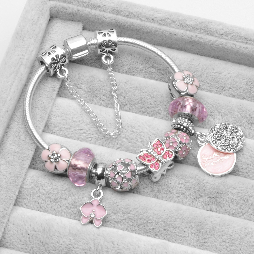 Wholesale- glass beads Bracelet Valentine's Day Gift Bracelet Suitable for Pandora Style Jewelry
Wholesale- glass beads Bracelet Valentine's Day Gift Bracelet Suitable for Pandora Style Jewelry