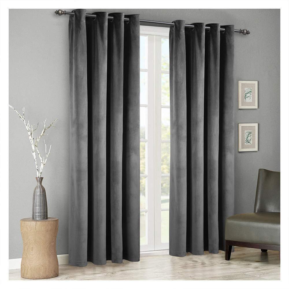 Modern Solid Velvet Blackout Curtains for Living Room Bedroom Soft Comfortable Blinds Windows Curtain Custom Size Plain Door New3202105