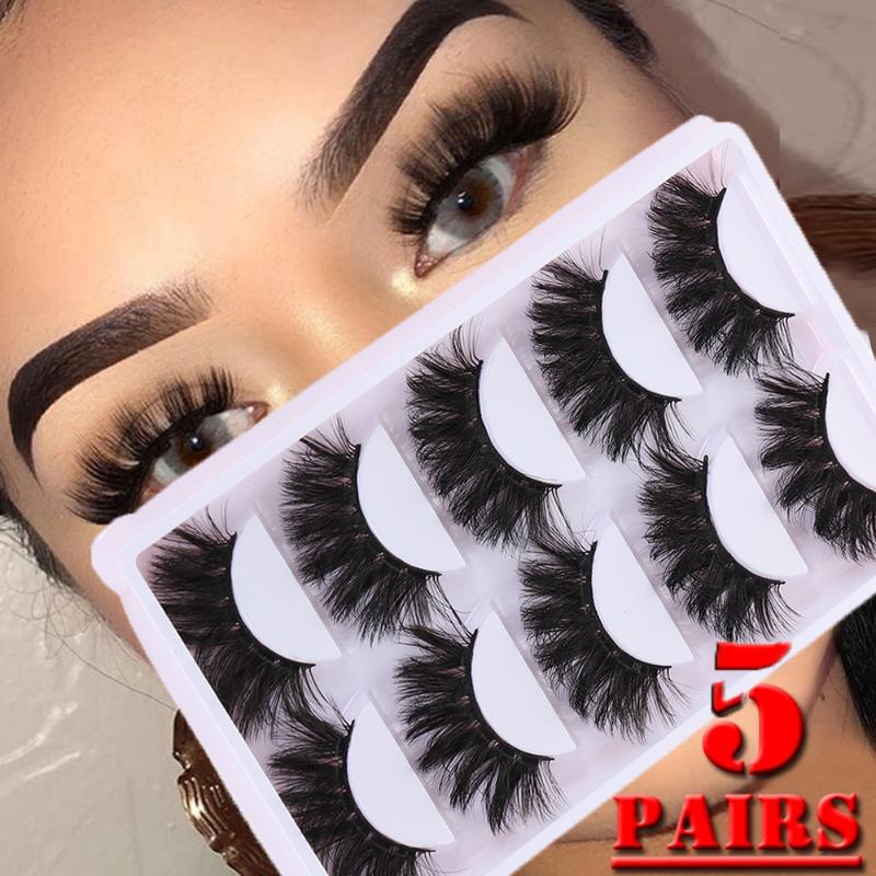 5 Pairs 4D Long Thick False Eyelashes Handmade Faux Mink Hair Wispies Fluffy Full Volume Eye Lashes Extension Eye Makeup Tools
5 Pairs 4D Long Thick False Eyelashes Handmade Faux Mink Hair Wispies Fluffy Full Volume Eye Lashes Extension Eye Makeup Tools