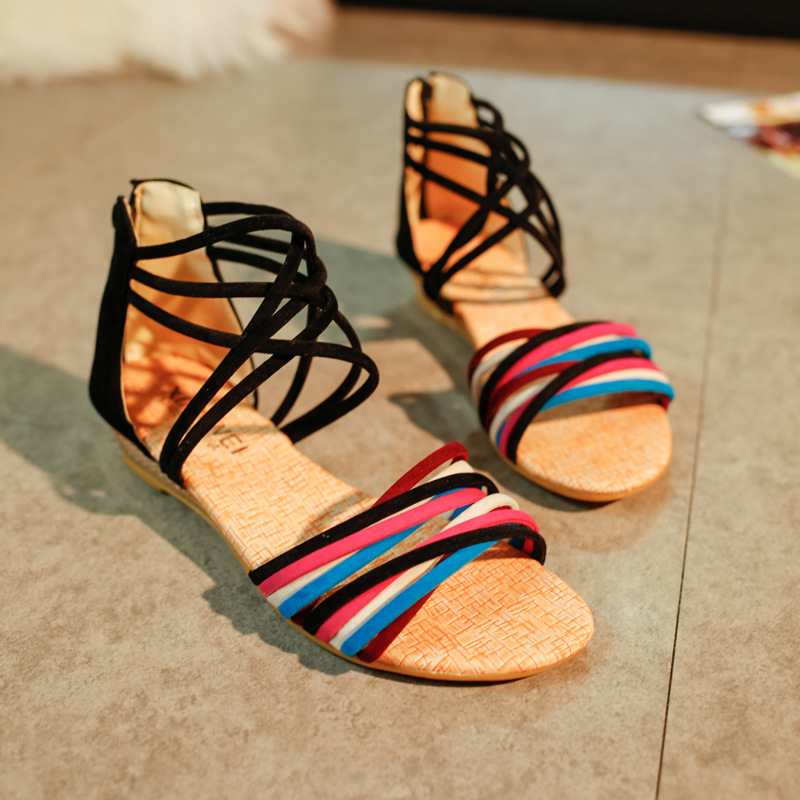 Hot Sale- And Black Flat Heel Women Slippers Sandals Girls Fashion Slippers With High Quality