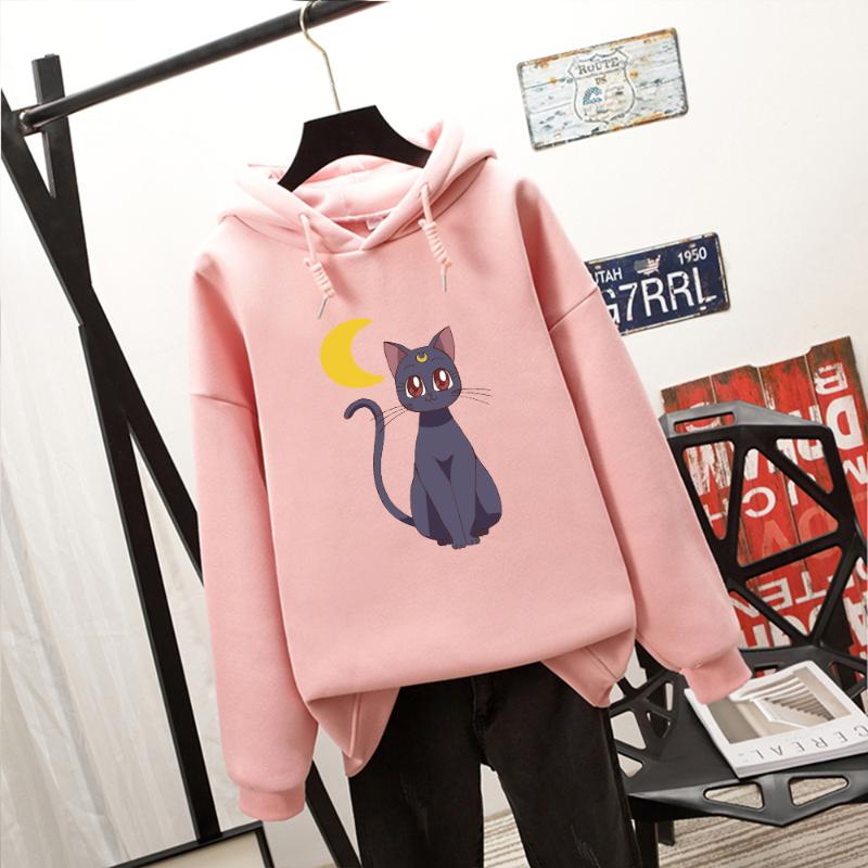 Harajuku Hoody Women Large Size Kpop Sweatshirts Thick for Girls Moon Cat Graphics Printed Warm Ulzzang Hoodie Cute for Girls, Black
Harajuku Hoody Women Large Size Kpop Sweatshirts Thick for Girls Moon Cat Graphics Printed Warm Ulzzang Hoodie Cute for Girls, Black